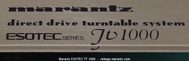 Marantz ESOTEC TT 1000  -  vintage-marantz.com