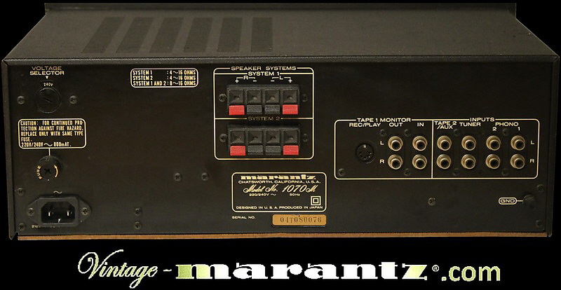 Marantz 1070M Black  -  vintage-marantz.com