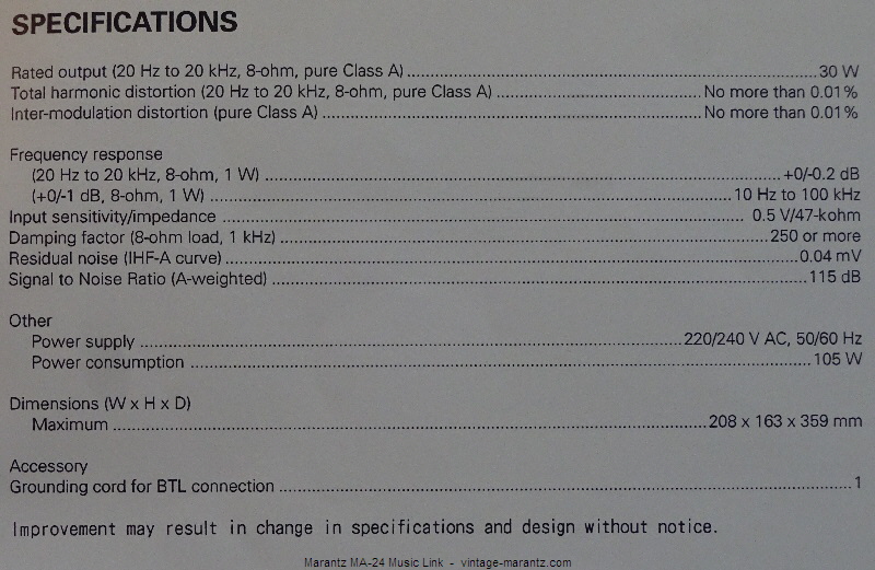Marantz MA-24 Music Link  -  vintage-marantz.com