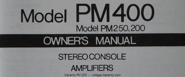 Marantz PM 250  -  vintage-marantz.com