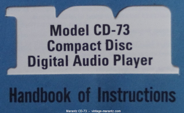Marantz CD-73  -  vintage-marantz.com