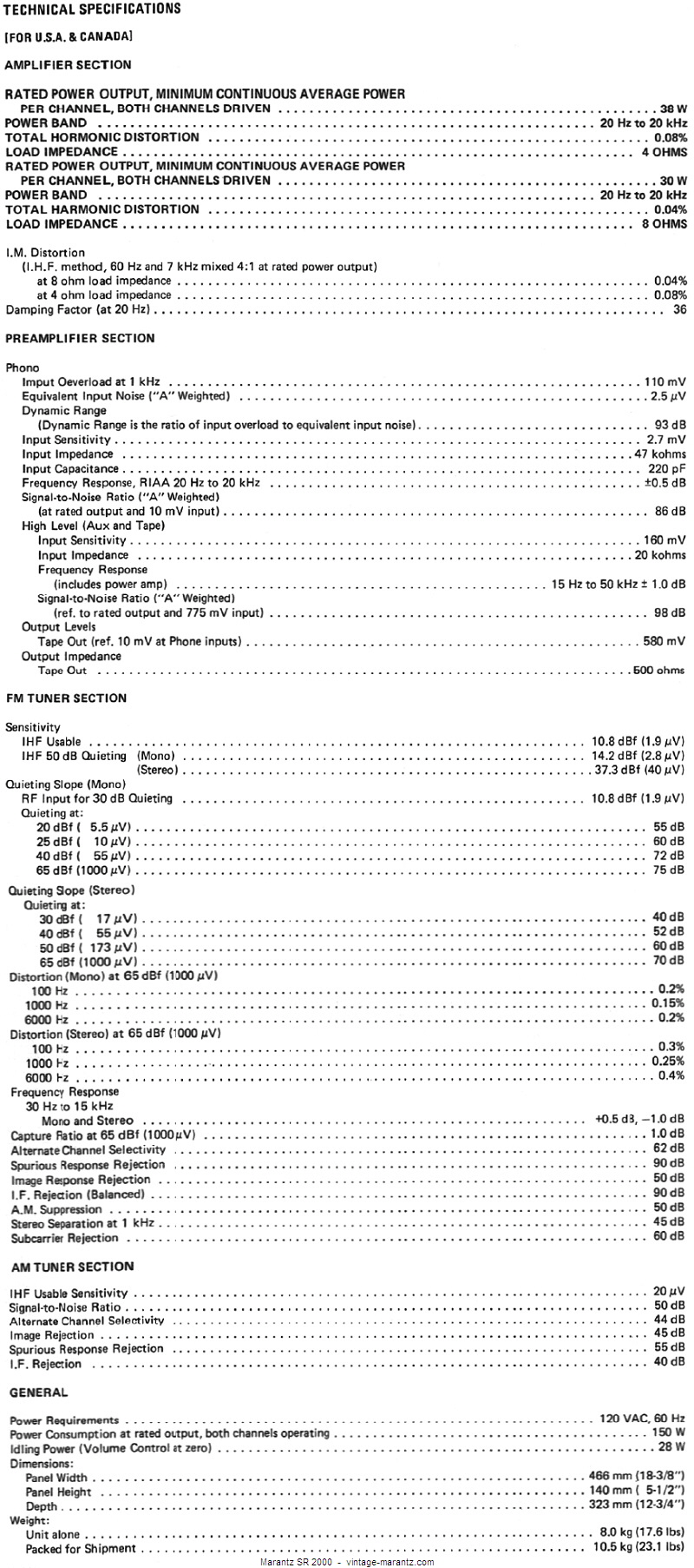 Marantz SR 2000  -  vintage-marantz.com