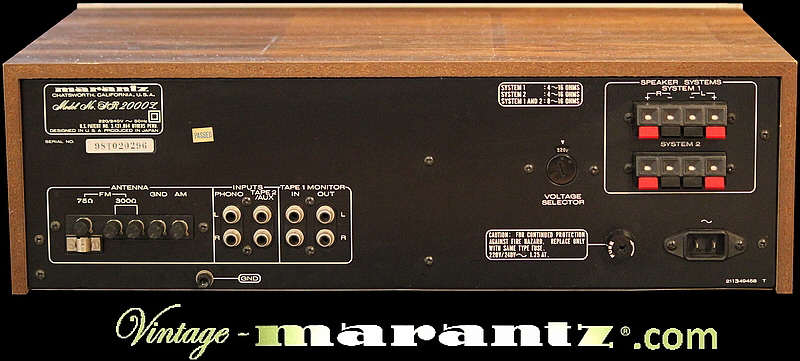 Marantz SR 2000L  -  vintage-marantz.com