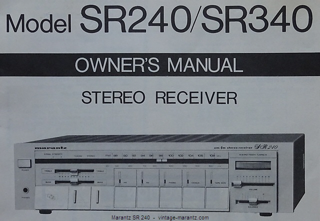 Marantz SR 240  -  vintage-marantz.com