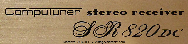 Marantz SR 820DC  -  vintage-marantz.com