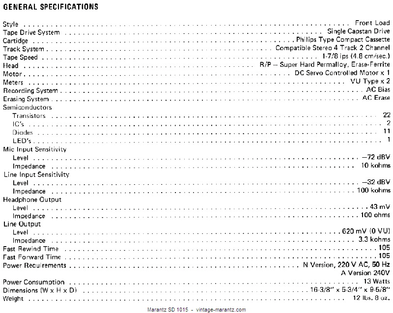 Marantz SD 1015  -  vintage-marantz.com