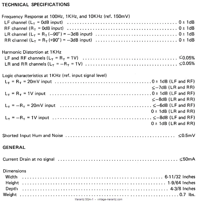Marantz SQA-1  -  vintage-marantz.com