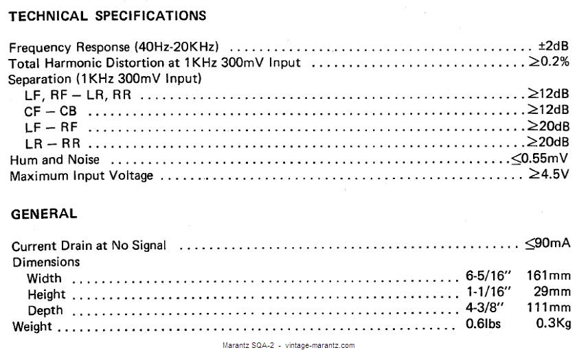 Marantz SQA-2  -  vintage-marantz.com