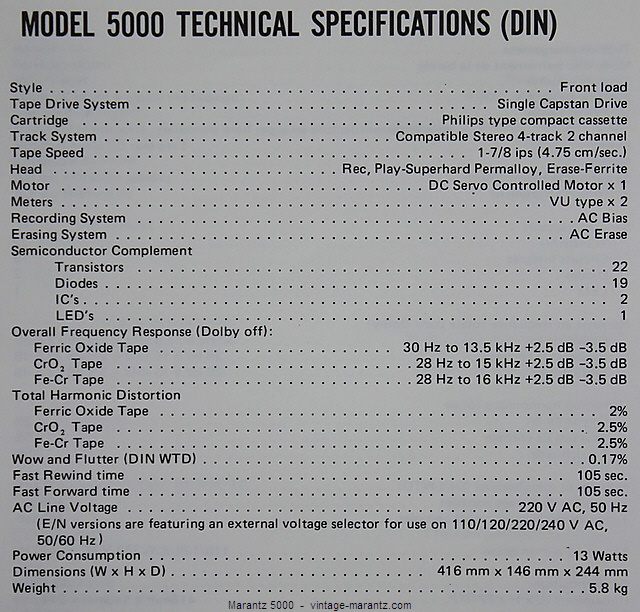 Marantz 5000  -  vintage-marantz.com