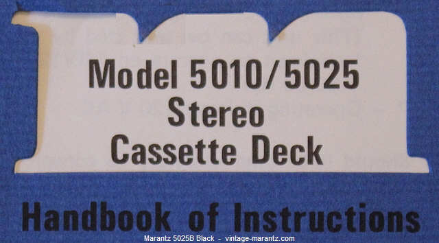 Marantz 5025B Black  -  vintage-marantz.com