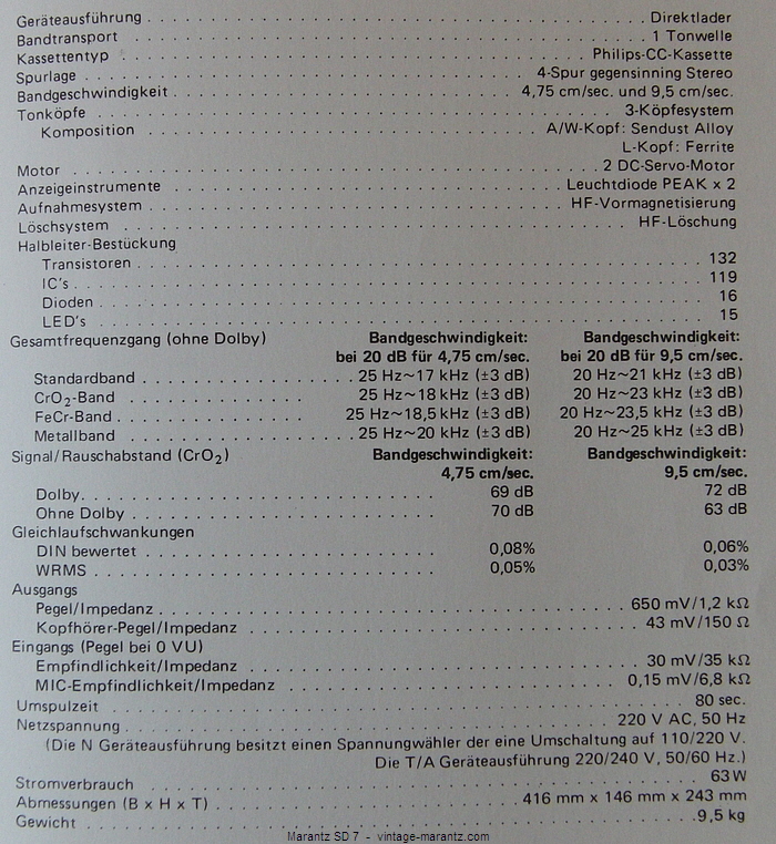 Marantz SD 7  -  vintage-marantz.com