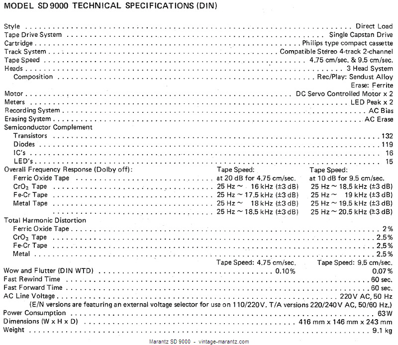 Marantz SD 9000  -  vintage-marantz.com
