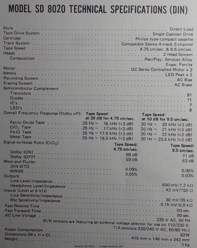Marantz SD 8020  -  vintage-marantz.com