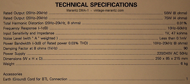 Marantz DMA-1  -  vintage-marantz.com